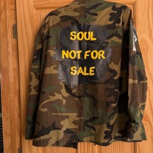 Camouflage Military Jacket with Patches